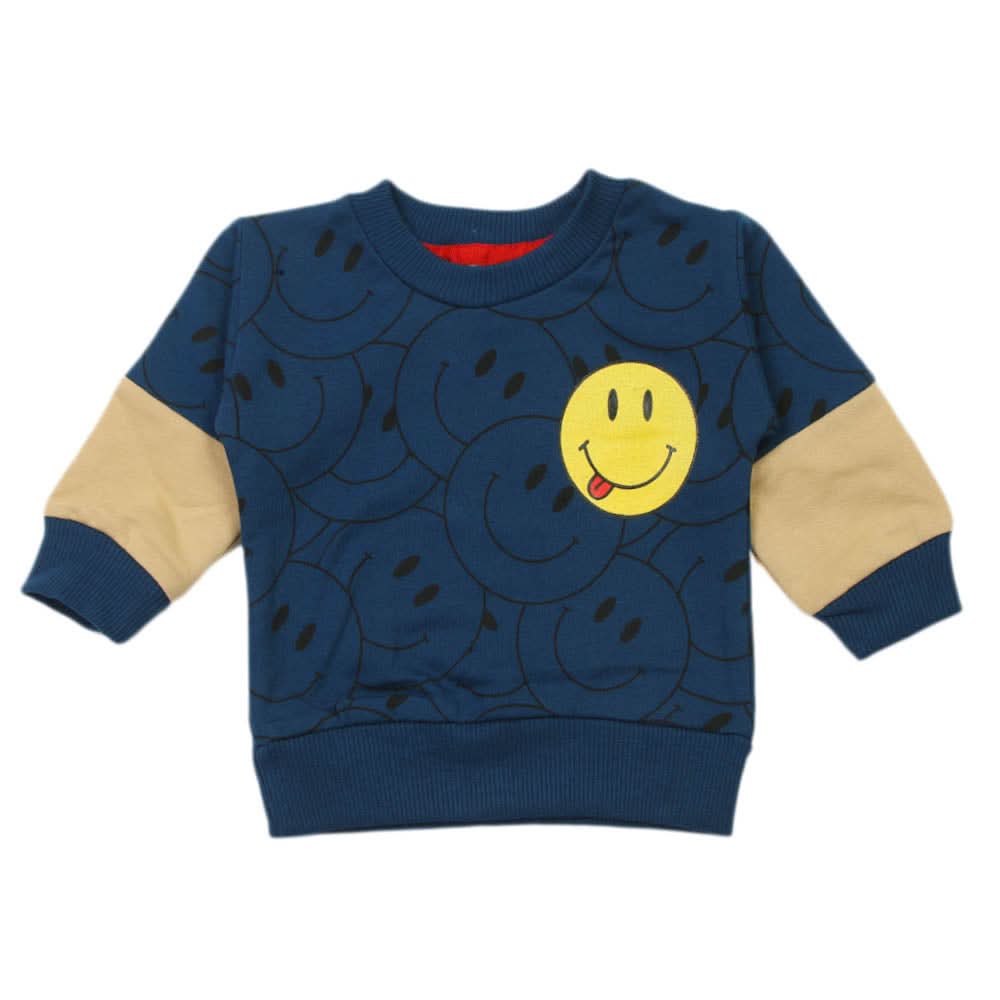 Newborn Boys Full Sleeves T-shirt - Navy Blue, Newborn Boys Shirts & T-Shirts, Chase Value, Chase Value