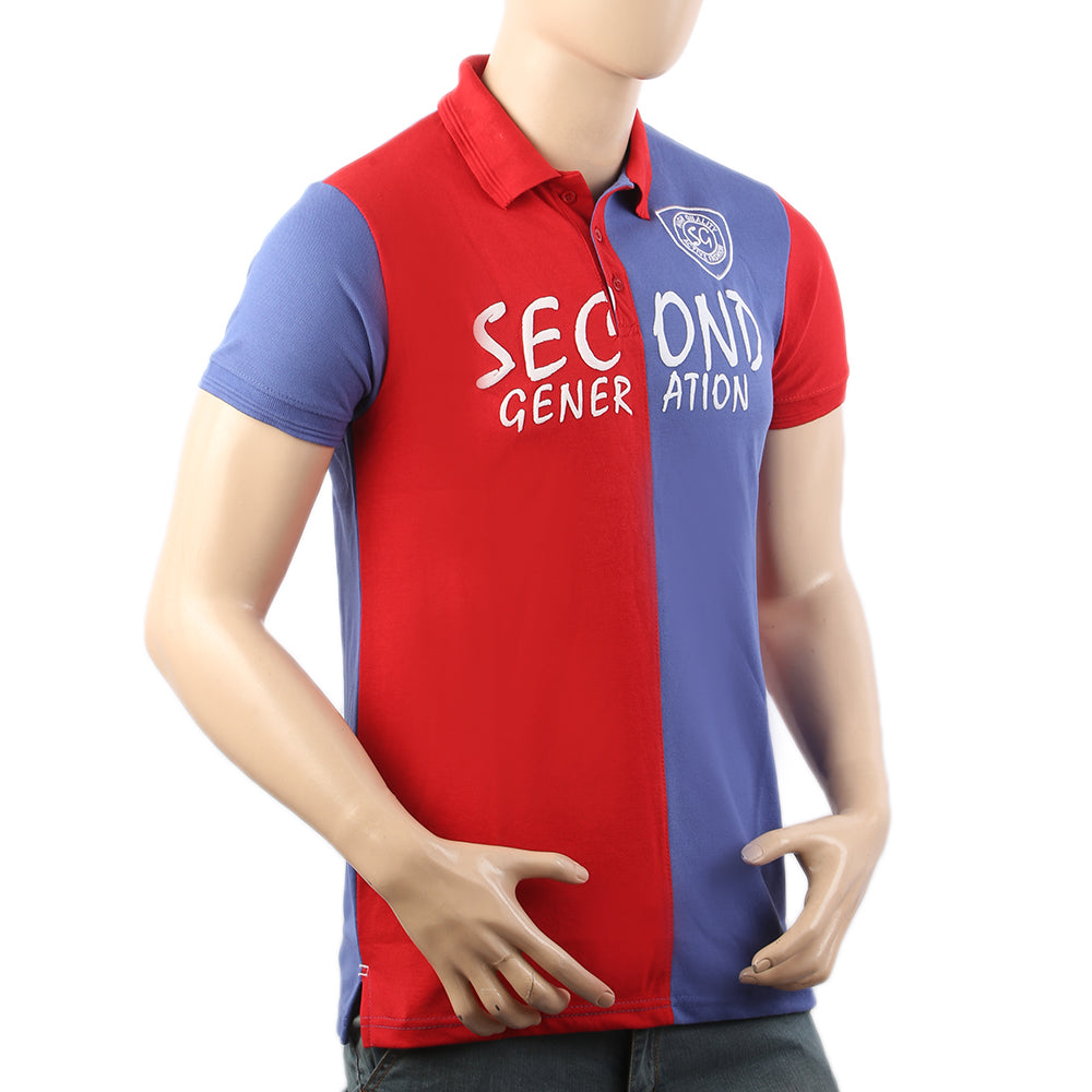 Men's Half Sleeves Polo T-Shirt - Red, Men's T-Shirts & Polos, Chase Value, Chase Value