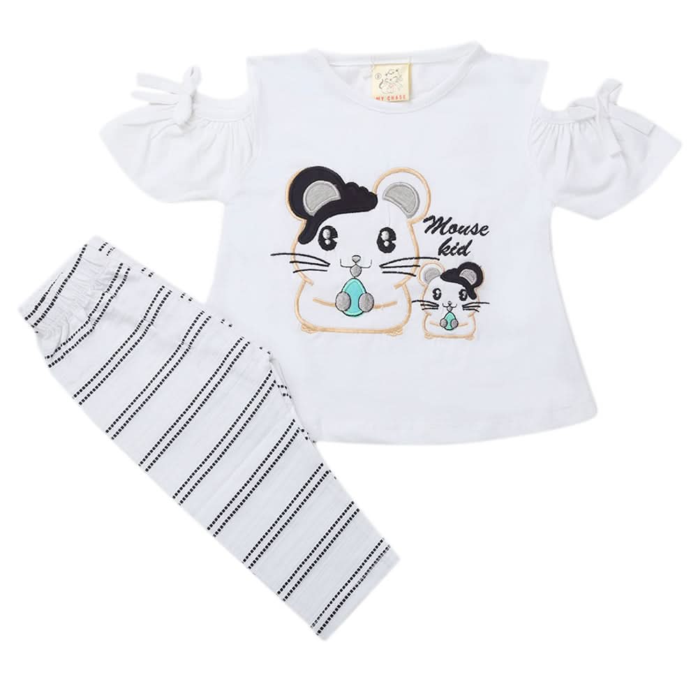 Girls Tights Suits - White, Kids, Girls Sets And Suits, Chase Value, Chase Value