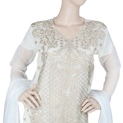 Eminent Embroidered 3Pcs Stitched Suit - Cream, Women, Shalwar Suits, Chase Value, Chase Value