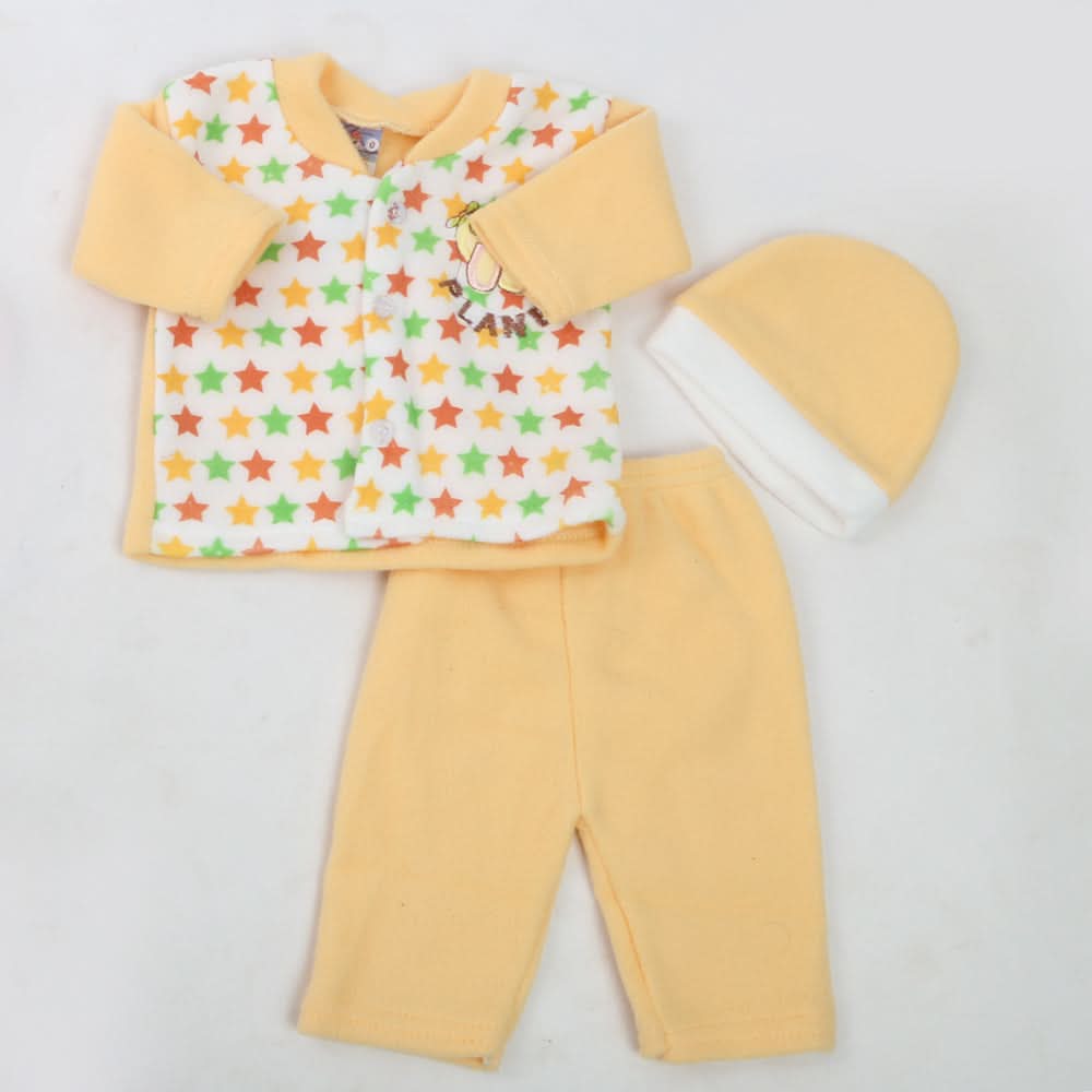 Newborn Boys Full Sleeves Polar Suit - Yellow, Kids, NB Boys Sets And Suits, Chase Value, Chase Value