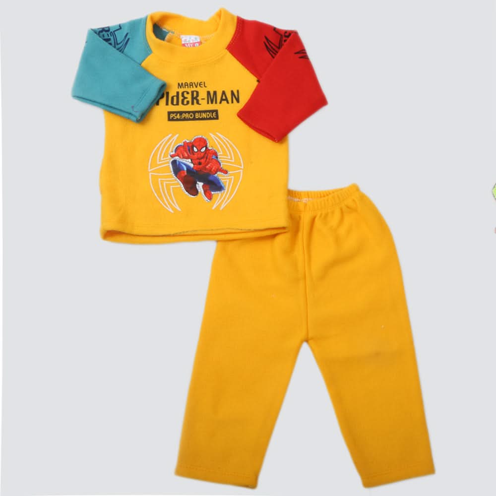 Newborn Boys Full Sleeves Polar Suit - Yellow, Kids, NB Boys Sets And Suits, Chase Value, Chase Value