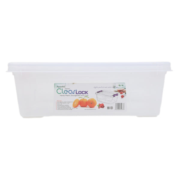 Clear Lock Storage box With Handle Lock Large 10Ltr - Purple, Home & Lifestyle, Storage Boxes, Chase Value, Chase Value