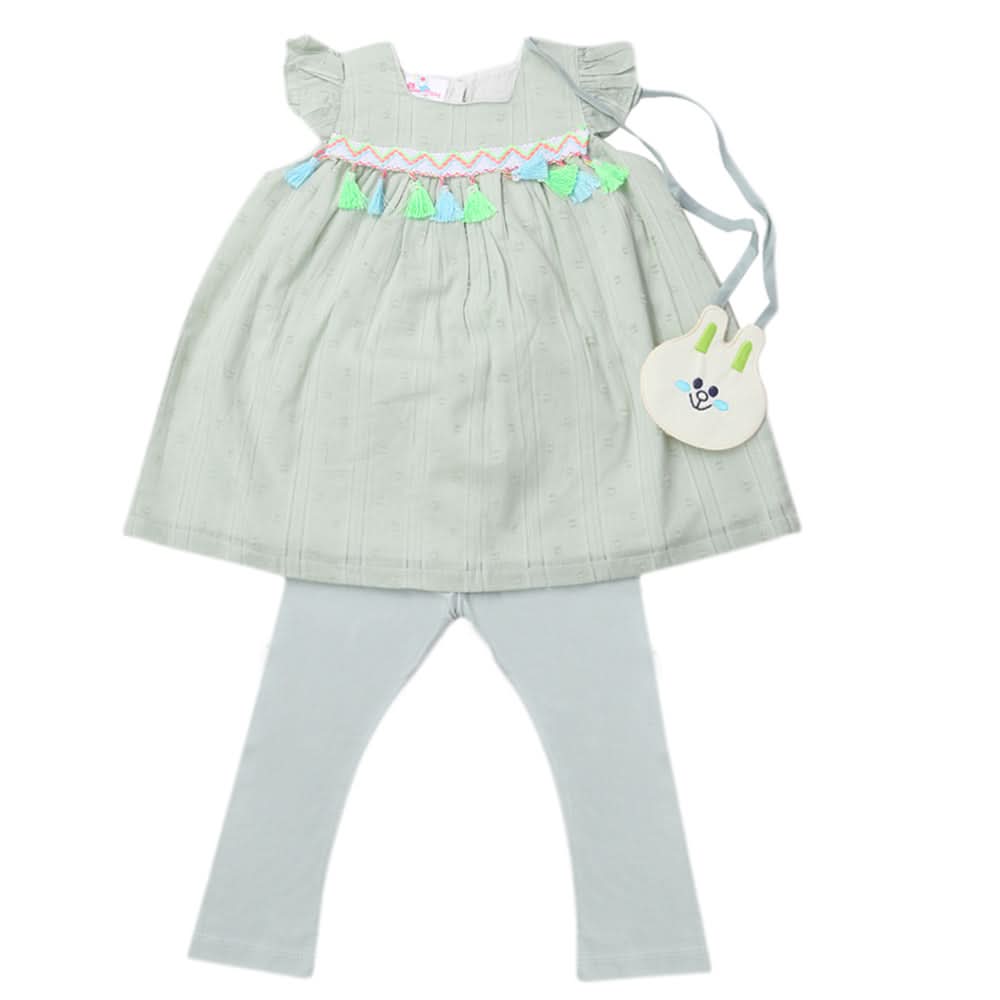 Girls Tights Suits - Light Green, Kids, Girls Sets And Suits, Chase Value, Chase Value