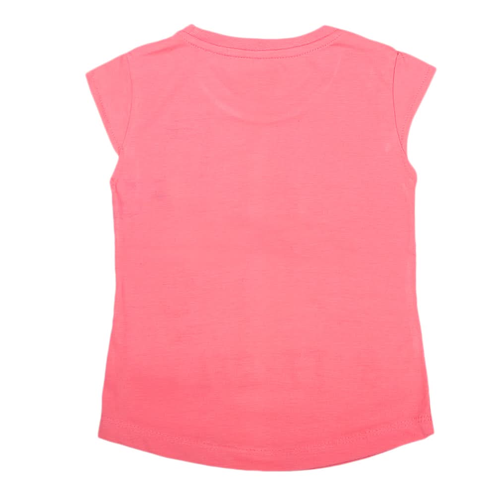 Girls Half Sleeves Printed T-Shirt 4708 16-24 - Pink, Kids, Girls T-Shirts, Chase Value, Chase Value