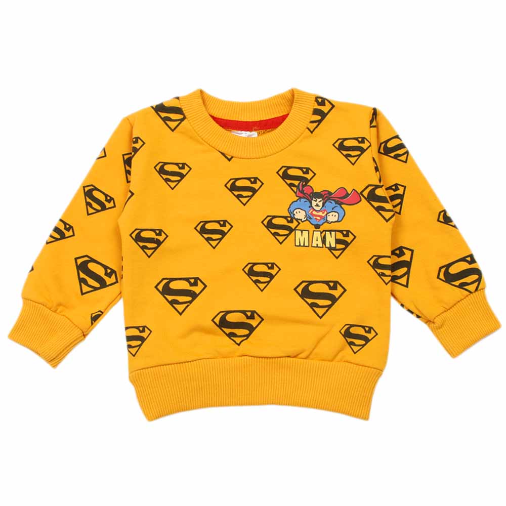 Newborn Boys Full Sleeves T-shirt - Mustard, Newborn Boys Shirts & T-Shirts, Chase Value, Chase Value