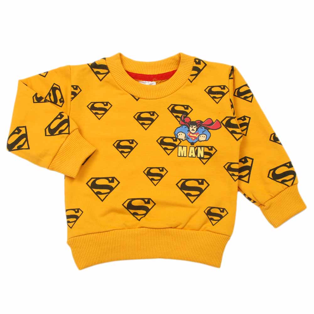 Newborn Boys Full Sleeves T-shirt - Mustard, Newborn Boys Shirts & T-Shirts, Chase Value, Chase Value