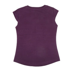 Girls Half Sleeves Printed T-Shirt 4705 16-24 - Purple, Kids, Girls T-Shirts, Chase Value, Chase Value