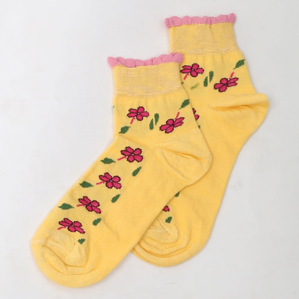 Women's Socks - Yellow, Women, Socks Stocking And Gloves, Chase Value, Chase Value