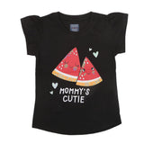 Girls Half Sleeves Printed T-Shirt - Black, Kids, Girls T-Shirts, Chase Value, Chase Value
