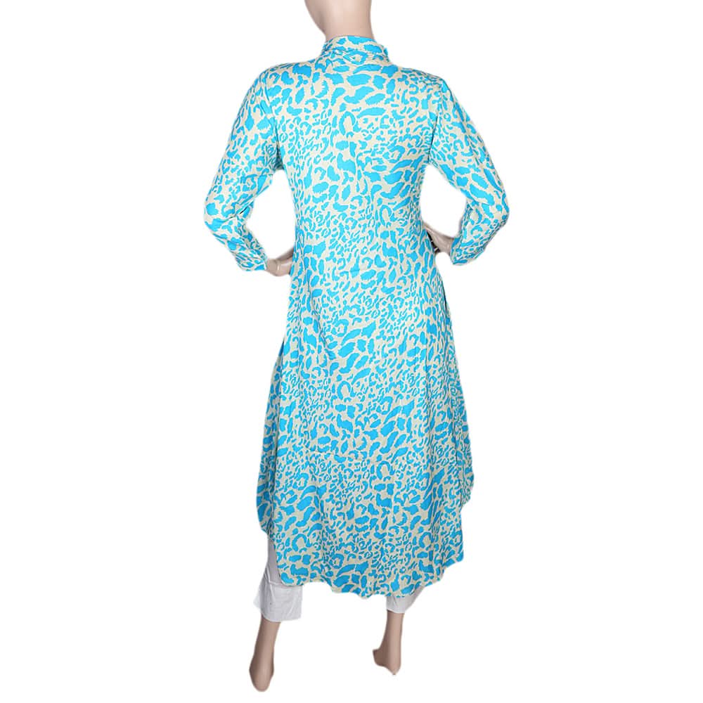 Women's Printed Full Sleeves Long Top - Blue, Women, T-Shirts And Tops, Chase Value, Chase Value