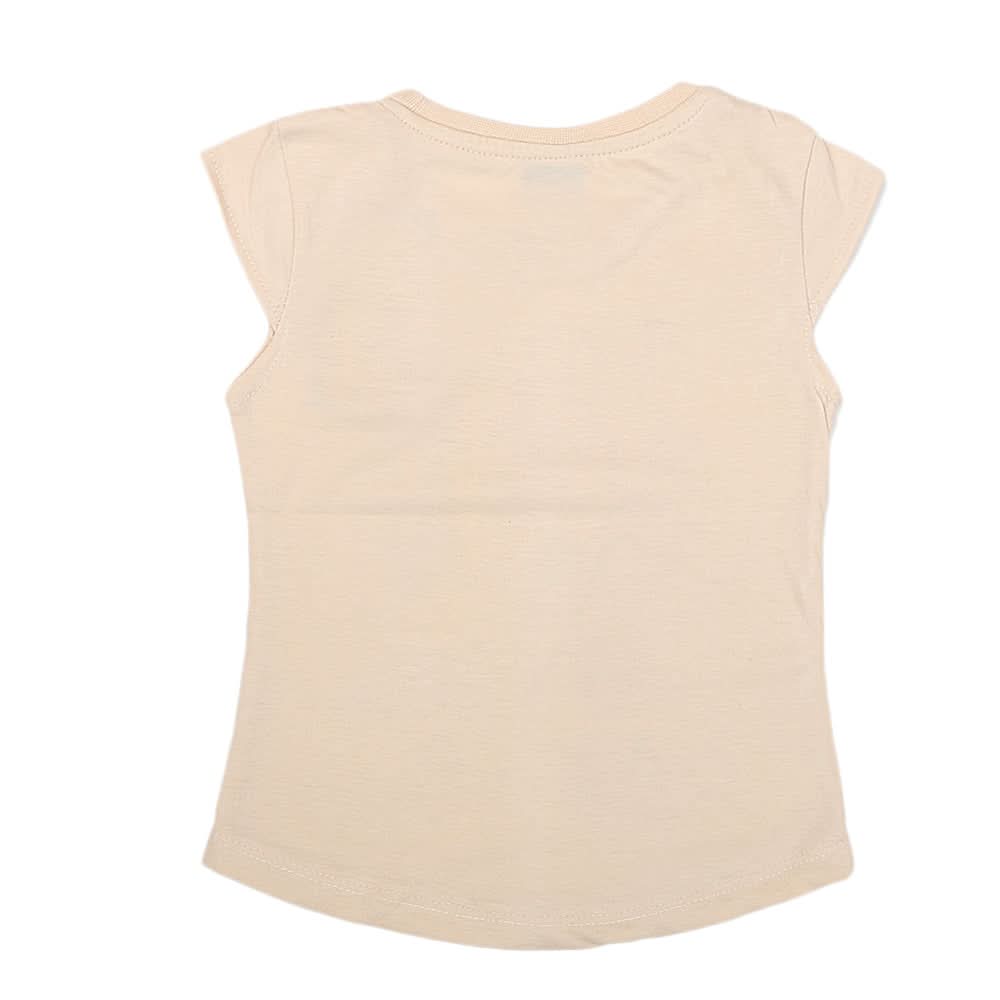 Girls Half Sleeves Printed T-Shirt 4714 16-24 - Fawn, Kids, Girls T-Shirts, Chase Value, Chase Value