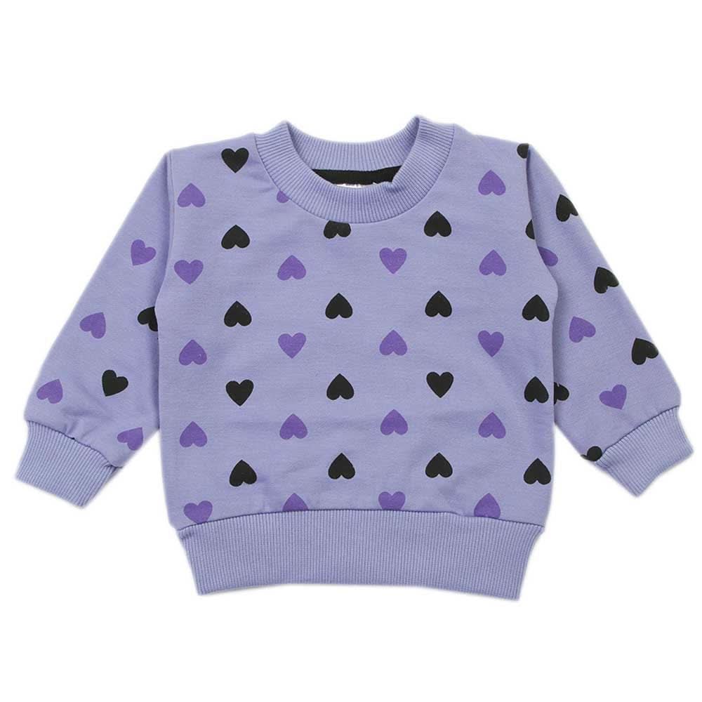 Newborn Girls Full Sleeves T-shirt - Purple, Newborn Girls T-Shirts, Chase Value, Chase Value