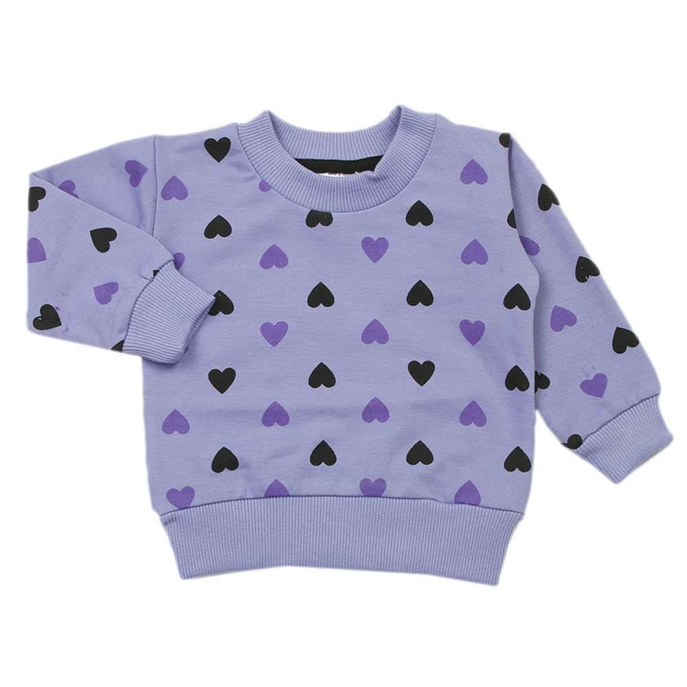 Newborn Girls Full Sleeves T-shirt - Purple, Newborn Girls T-Shirts, Chase Value, Chase Value