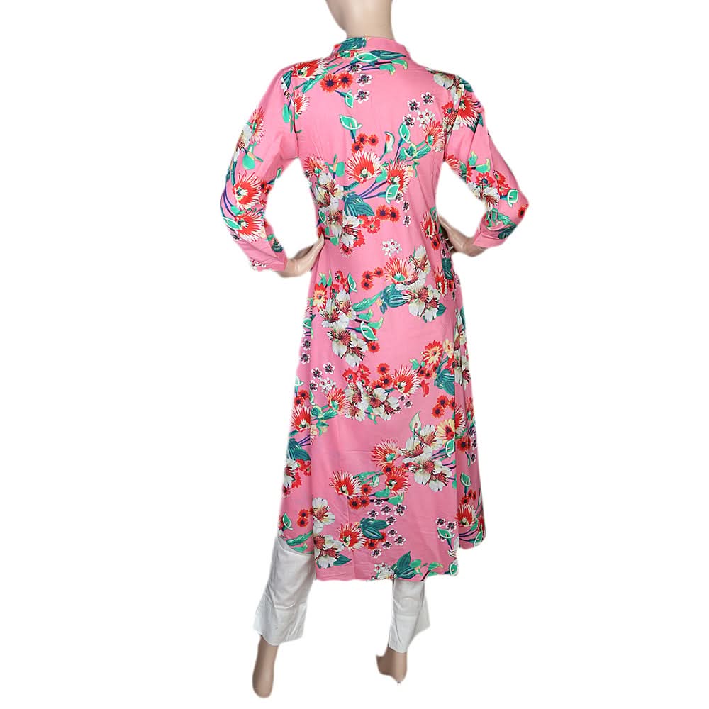 Women's Printed Full Sleeves Long Top - Pink, Women, T-Shirts And Tops, Chase Value, Chase Value