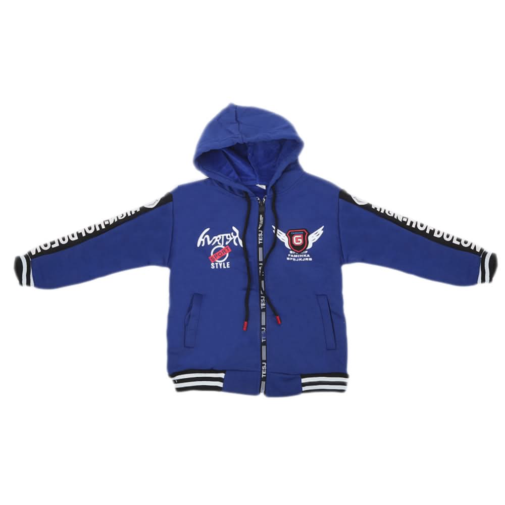 Boys Hooded Jacket - Royal-Blue, Kids, Boys Jackets And Blazers, Chase Value, Chase Value