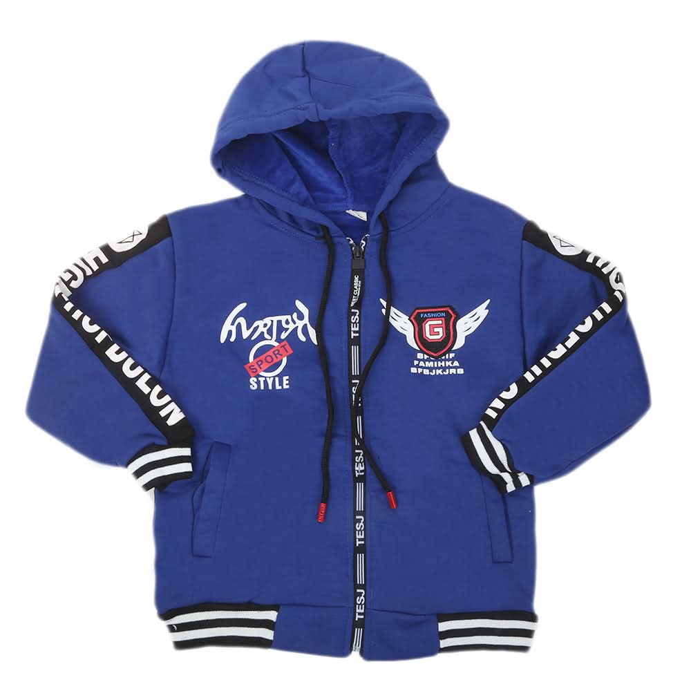 Boys Hooded Jacket - Royal-Blue, Kids, Boys Jackets And Blazers, Chase Value, Chase Value