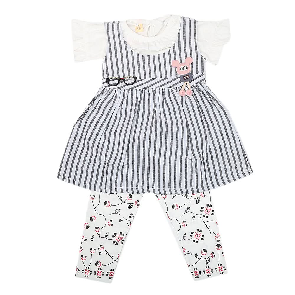 Girls Half Sleeves Tighs Suits 7146 - Black, Kids, Girls Sets And Suits, Chase Value, Chase Value
