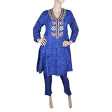 Women's Fancy Cotton 2 Piece Suit - Royal Blue, Women, Shalwar Suits, Chase Value, Chase Value