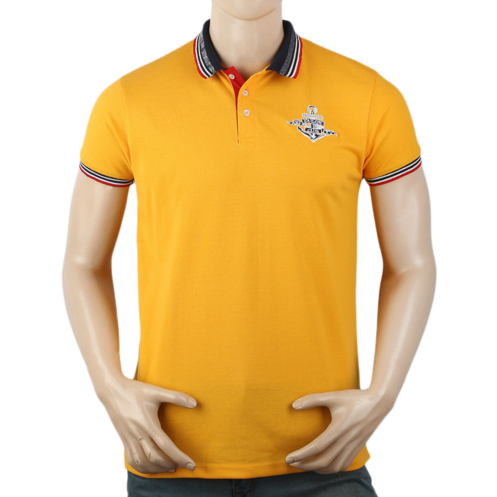 Men's Half Sleeves Polo T-Shirt - Yellow, Men, T-Shirts And Polos, Chase Value, Chase Value