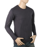 Men's Full Sleeves Logo T-Shirt - Dark Grey, Men, T-Shirts And Polos, Chase Value, Chase Value