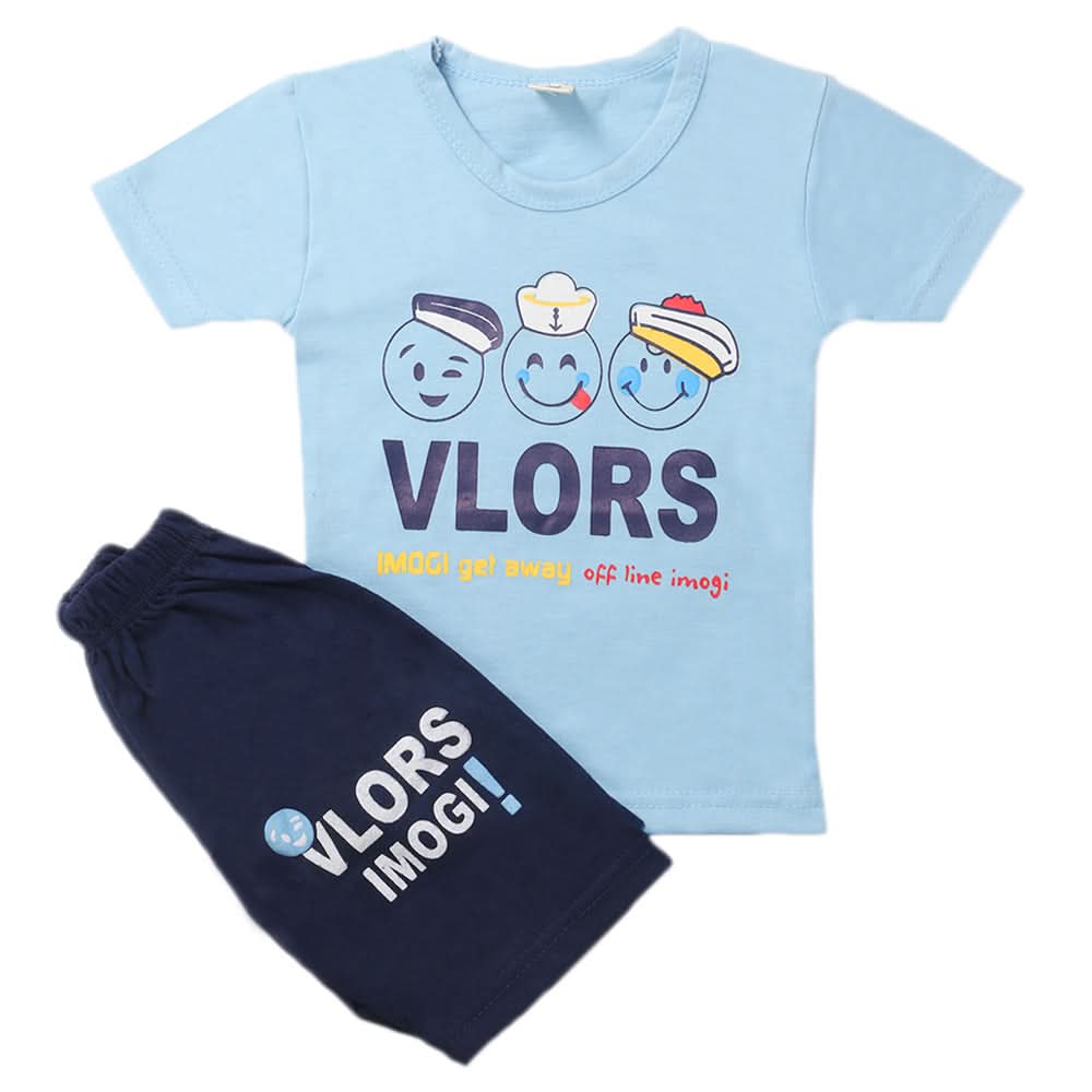Boys Half Sleeves Short Suit - Blue, Kids, Boys Sets And Suits, Chase Value, Chase Value