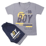 Boys Half Sleeves Short Suit - Grey, Kids, Boys Sets And Suits, Chase Value, Chase Value