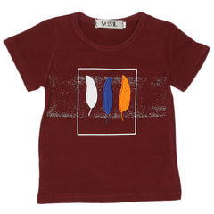 Newborn Boys T-Shirt - Maroon, Kids, NB Boys Shirts And T-Shirts, Chase Value, Chase Value