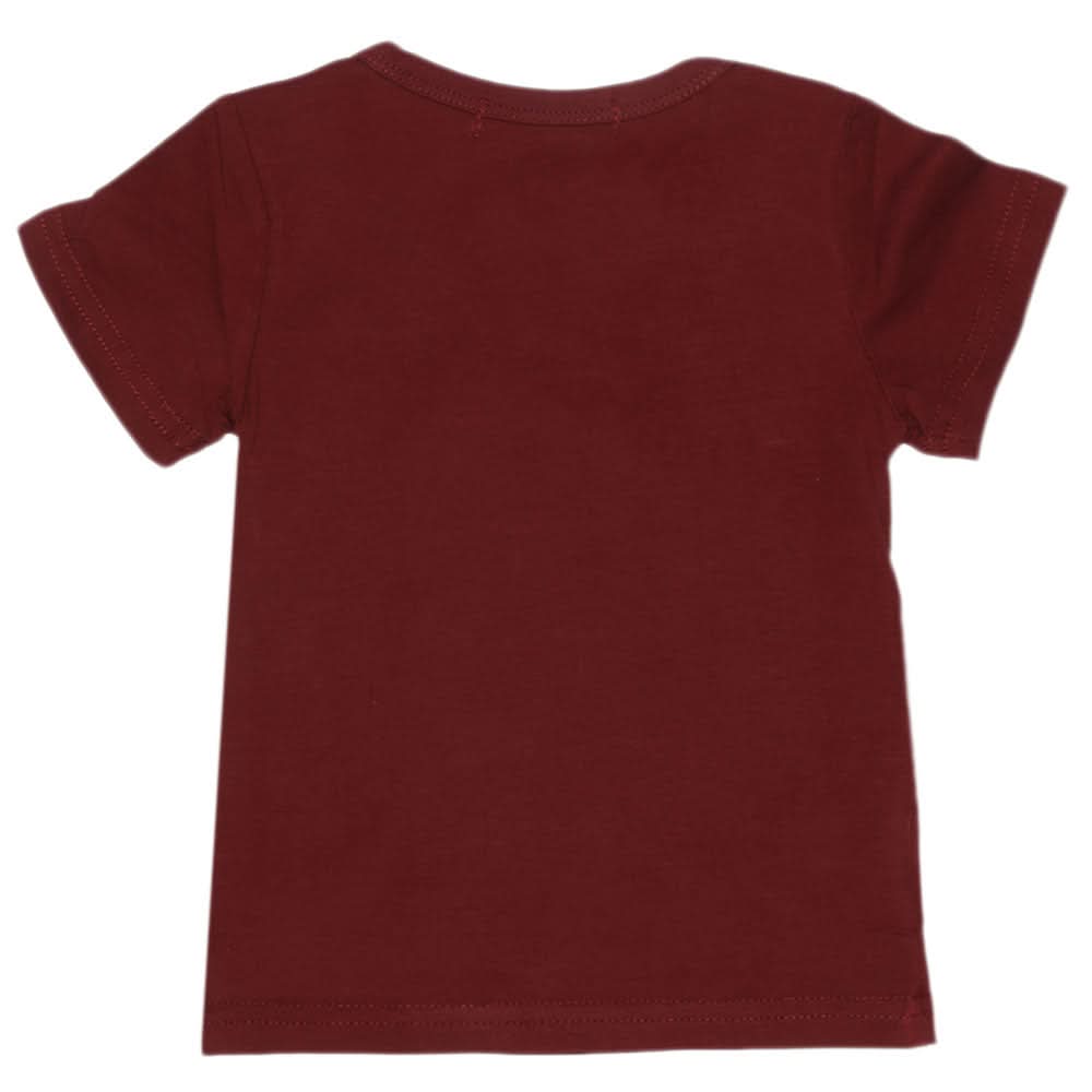 Newborn Boys T-Shirt - Maroon, Kids, NB Boys Shirts And T-Shirts, Chase Value, Chase Value