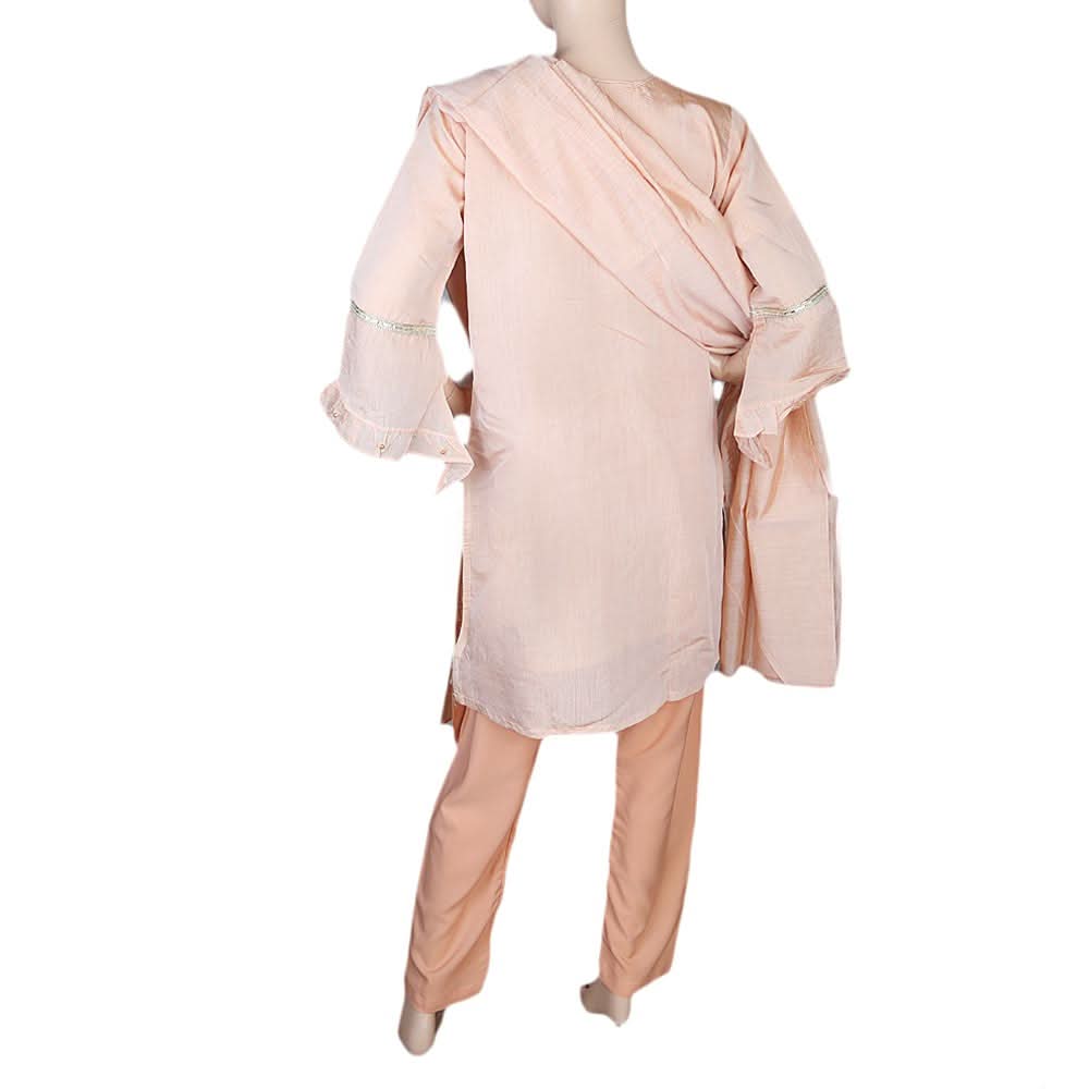 Women's Fancy 3 Piece Suit - Peach, Women, Shalwar Suits, Chase Value, Chase Value