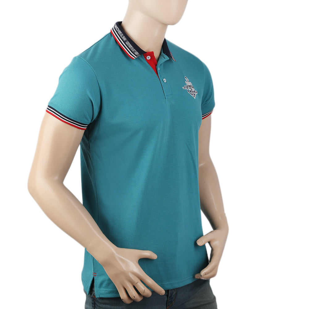 Men's Half Sleeves Polo T-Shirt - Sea Green, Men, T-Shirts And Polos, Chase Value, Chase Value