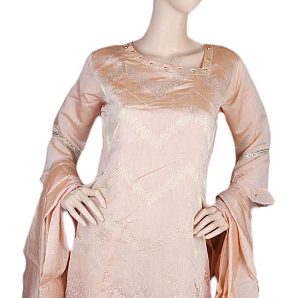 Women's Fancy 3 Piece Suit - Peach, Women, Shalwar Suits, Chase Value, Chase Value