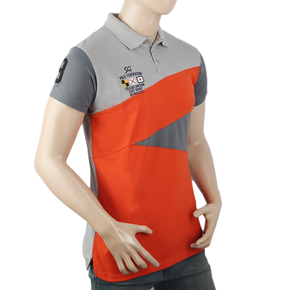 Men's Half Sleeves Polo T-Shirt - Grey, Men, T-Shirts And Polos, Chase Value, Chase Value