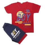 Boys Half Sleeves Short Suit - Maroon, Kids, Boys Sets And Suits, Chase Value, Chase Value