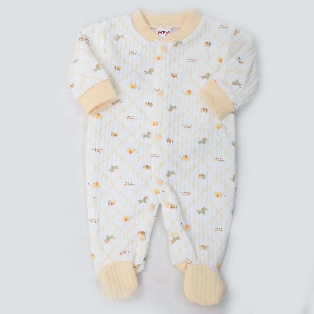 Newborn Boys Full Sleeves Romper - Yellow, Kids, NB Boys Rompers, Chase Value, Chase Value
