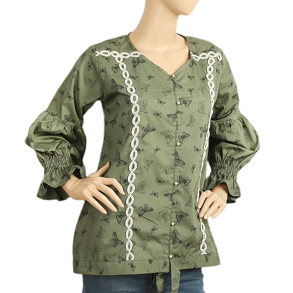 Women's Western Top - Green, Women, T-Shirts And Tops, Chase Value, Chase Value