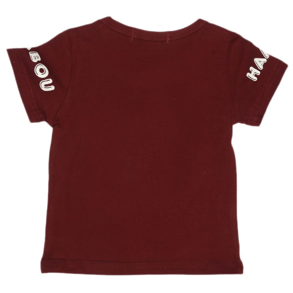 Newborn Boys T-Shirt - Maroon, Kids, NB Boys Shirts And T-Shirts, Chase Value, Chase Value