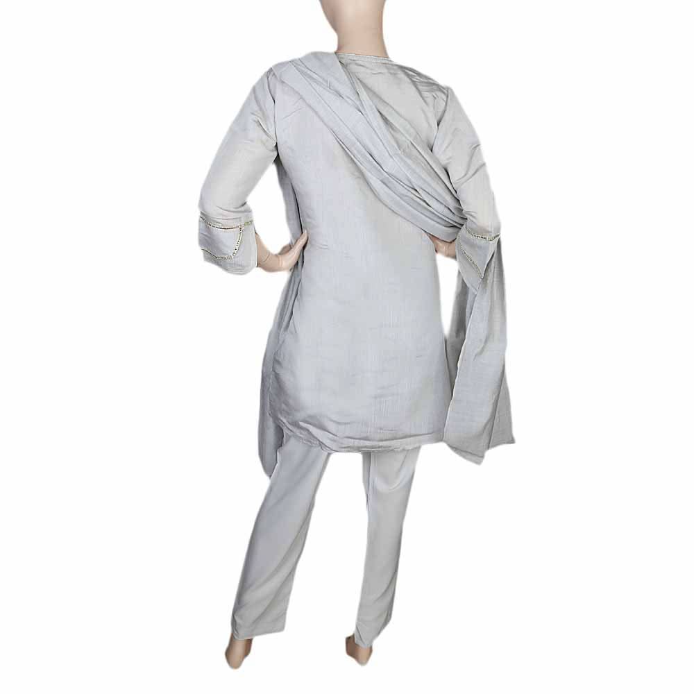 Women's Fancy 3 Piece Suit - Grey, Women, Shalwar Suits, Chase Value, Chase Value