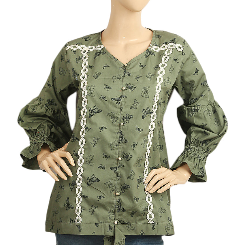 Women's Western Top - Green, Women, T-Shirts And Tops, Chase Value, Chase Value