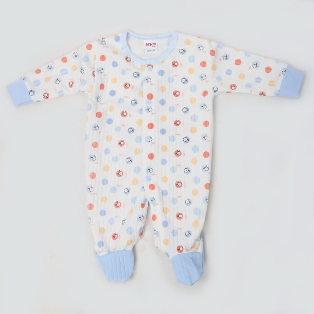 Newborn Boys Full Sleeves Romper - Blue, Kids, NB Boys Rompers, Chase Value, Chase Value
