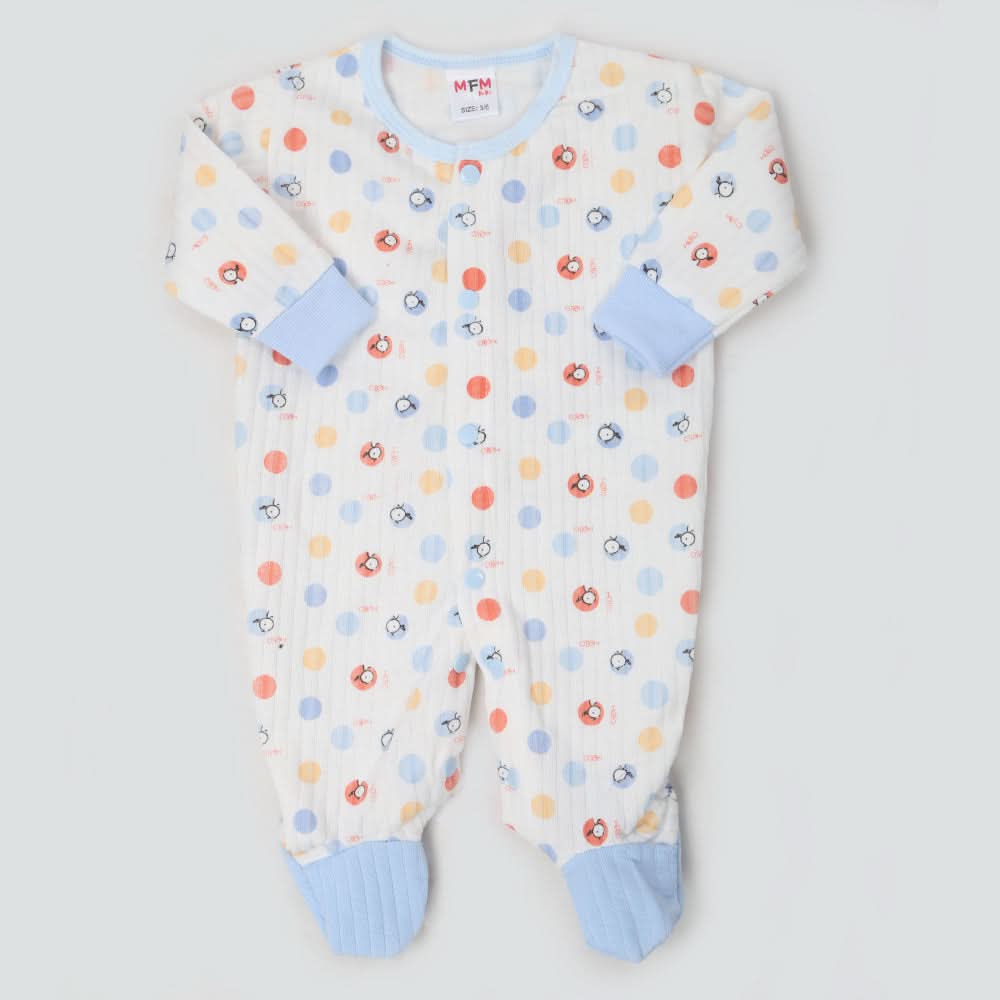 Newborn Boys Full Sleeves Romper - Blue, Kids, NB Boys Rompers, Chase Value, Chase Value