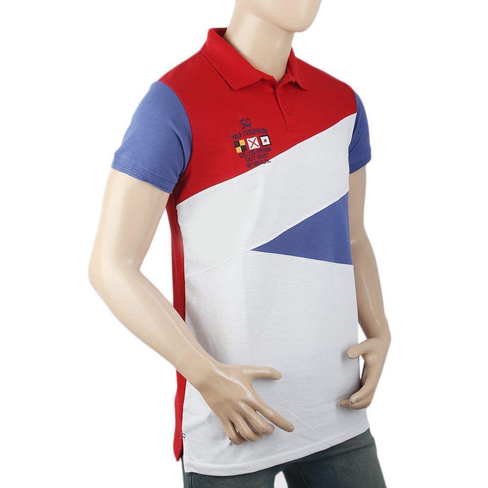 Men's Half Sleeves Polo T-Shirt - Red, Men, T-Shirts And Polos, Chase Value, Chase Value