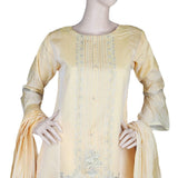 Women's Fancy 3 Piece Suit - Golden, Women, Shalwar Suits, Chase Value, Chase Value