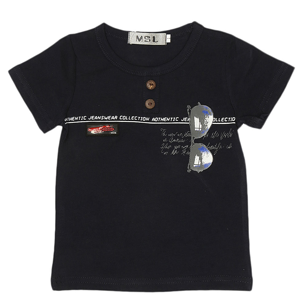 Newborn Boys T-Shirt - Navy Blue, Kids, NB Boys Shirts And T-Shirts, Chase Value, Chase Value