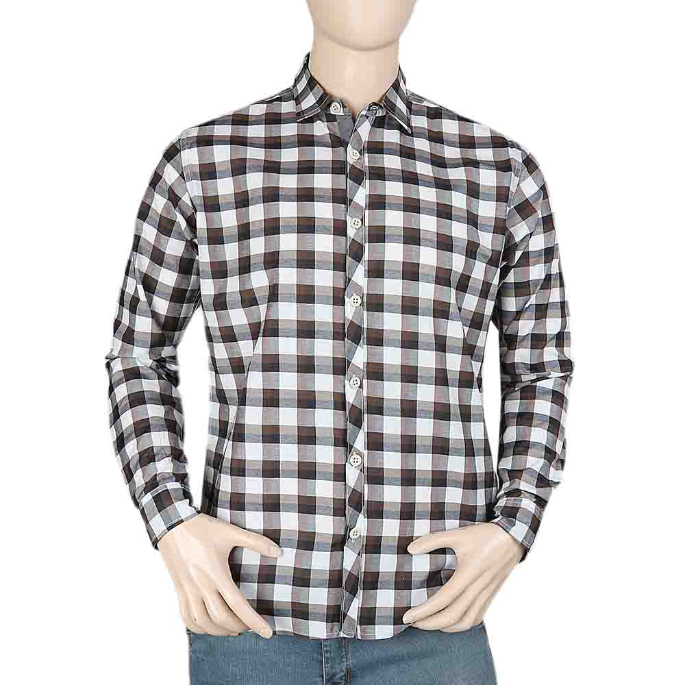 Men's Casual Check Shirt - Brown, Men, Shirts, Chase Value, Chase Value