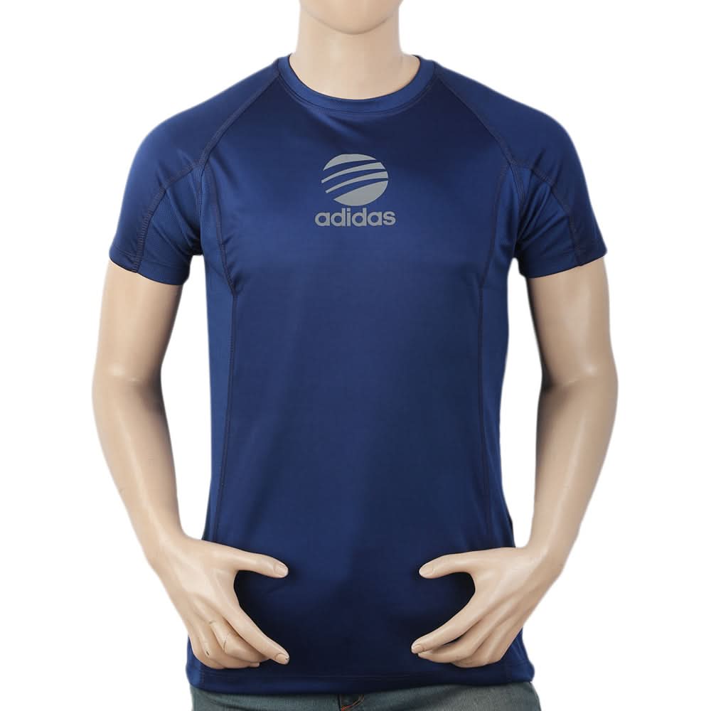 Men's Half Sleeves Round Neck T-Shirt - Navy Blue, Men, T-Shirts And Polos, Chase Value, Chase Value
