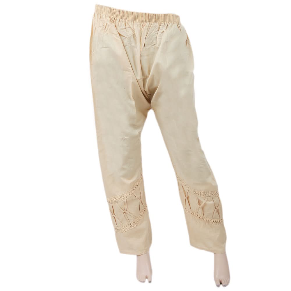 Women's Trouser Bottom Lace With Dori - Beige, Women, Pants & Tights, Chase Value, Chase Value