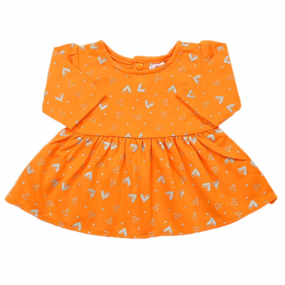 Newborn Girls Frock - Orange, Newborn Girls Frocks, Chase Value, Chase Value
