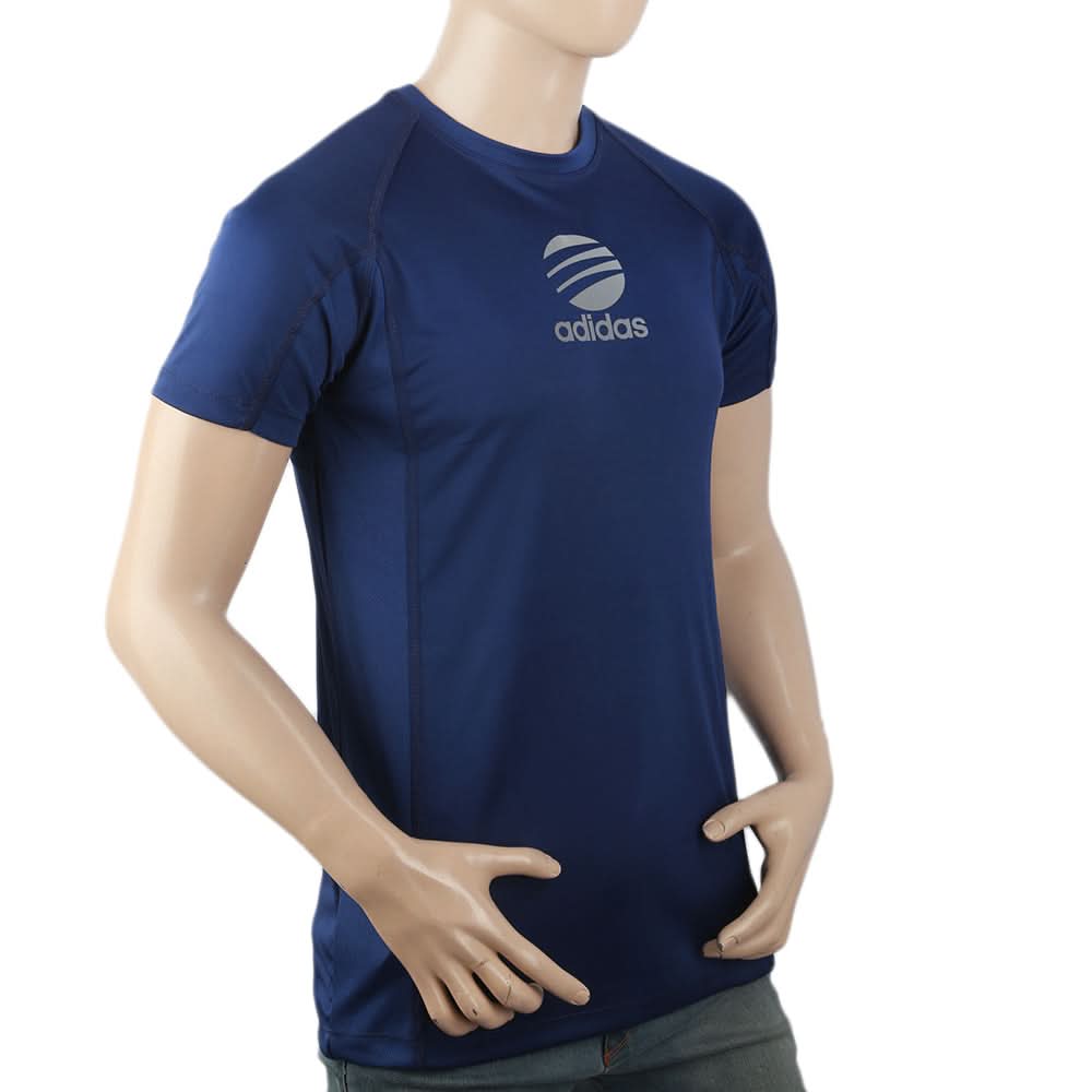 Men's Half Sleeves Round Neck T-Shirt - Navy Blue, Men, T-Shirts And Polos, Chase Value, Chase Value
