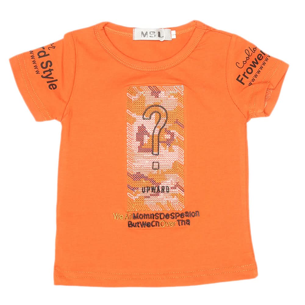 Newborn Boys T-Shirt - Orange, Kids, NB Boys Shirts And T-Shirts, Chase Value, Chase Value